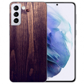 TPU Cover Case für Samsung Galaxy S22 Plus (5G) Fotodruck Holzoptik dunkelbraun