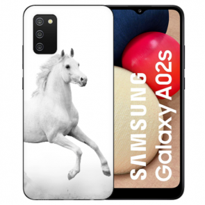 Schutzhülle Silikon TPU Cover Bilddruck Pferd für Samsung Galaxy A03s Etui