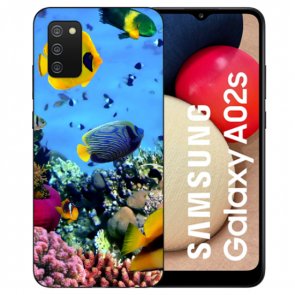 individuelle Schutzhülle mit Foto Bild für Samsung Galaxy A02S Korallenfische