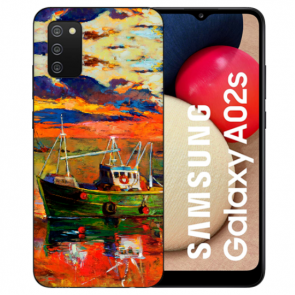Schutzhülle Silikon Cover Case für Samsung Galaxy A03s Gemälde Bilddruck 
