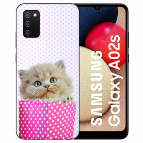 Silikon TPU Backcover Schutzhülle Bilddruck Kätzchen Baby für Samsung Galaxy A03s 