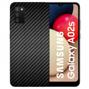 TPU Silikon Backcover Case mit Motiv Bilddruck Carbon Optik für Samsung Galaxy A03s