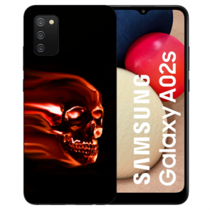 Silikon TPU Backcover Bilddruck Totenschädel für Samsung Galaxy A03s Etui