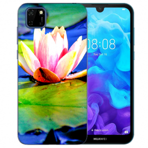 Huawei Y5P (2020) TPU Hülle mit Fotodruck Lotosblumen Etui