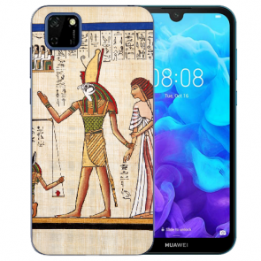 Huawei Y5P (2020) TPU Hülle mit Fotodruck Götter Ägyptens Etui