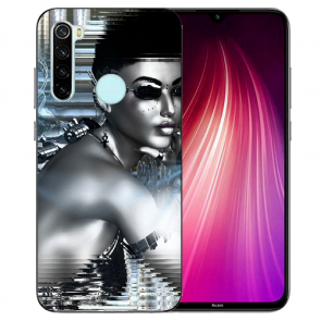 XIAOMI Redmi Note 8 TPU Hülle mit Fotodruck Robot Girl Etui