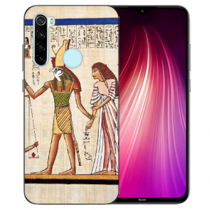 XIAOMI Redmi Note 8 TPU Hülle mit Fotodruck Götter Ägyptens Etui