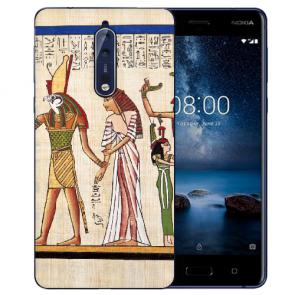 Nokia 8 TPU Hülle mit Fotodruck Götter Ägyptens Etui