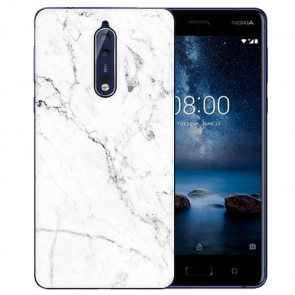 Nokia 8 TPU Hülle mit Fotodruck Marmoroptik Etui