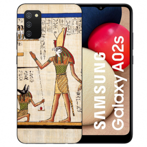 individuelle Schutzhülle mit Foto Bild für Samsung Galaxy A02S Götter Ägyptens