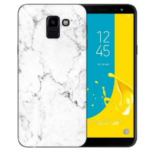 Samsung Galaxy J6 (2018) Silikon TPU Hülle Bilddruck Marmoroptik