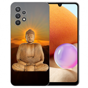 Samsung Galaxy A32 4G Schutzhülle Silikon TPU Fotodruck Frieden buddha