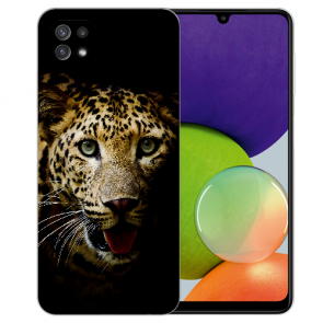 TPU Silikon Hülle mit Fotodruck Leopard für Samsung Galaxy A22 (5G)