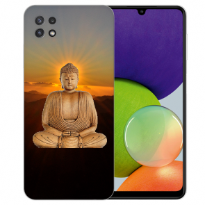 Samsung Galaxy A22 (5G) TPU Silikon Hülle mit Bilddruck Frieden buddha