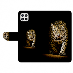 Samsung Galaxy A22 (5G) Personalisierte Handyhülle mit Fotodruck Leopard bei der Jagd