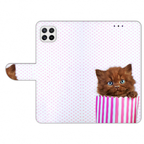 Samsung Galaxy A22 (5G) Personalisierte Handyhülle mit Fotodruck Kätzchen Braun 