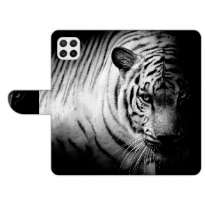 Samsung Galaxy A22 (5G) Handyhülle mit Fotodruck Tiger Schwarz Weiß 