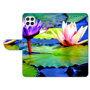Samsung Galaxy A22 (5G) Handyhülle Tasche mit Lotosblumen Fotodruck 