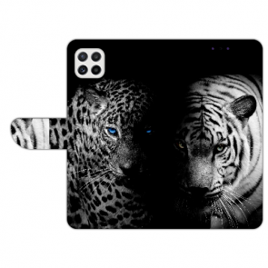 Samsung Galaxy A22 (5G) Handyhülle mit Fotodruck Tiger mit Leopard