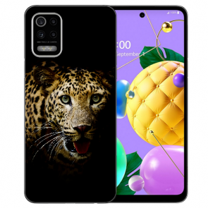 LG K52 Schutzhülle Handy Hülle Silikon TPU mit Bilddruck Leopard