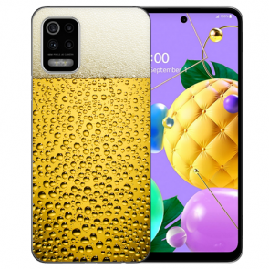 Schutzhülle Handy Hülle Silikon TPU für LG K52 mit Bier Bilddruck 