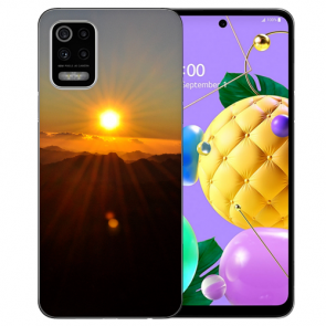 LG K52 Schutzhülle Handy Hülle Silikon TPU mit Fotodruck Sonnenaufgang