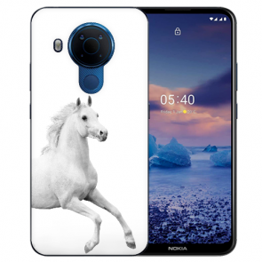 Nokia 5.4 Silikon TPU Handy Hülle Cover Case mit Fotodruck Pferd