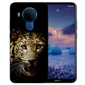 Nokia 5.4 Schutzhülle Silikon TPU Handy Hülle Cover Case mit Fotodruck Leopard