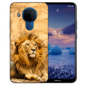Nokia 5.4 Schutzhülle Silikon TPU Handy Hülle Cover Case mit Fotodruck Löwe
