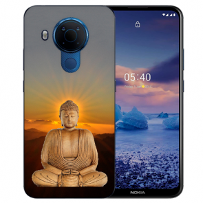 Schutzhülle Silikon TPU Handy Hülle für Nokia 5.4 mit Frieden buddha Fotodruck