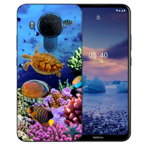 Silikon TPU für Nokia 5.4 Handy Hülle mit Fotodruck Aquarium Schildkröten