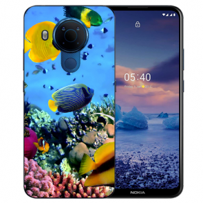 Silikon TPU für Nokia 5.4 Handy Hülle Cover Case mit Bilddruck Korallenfische