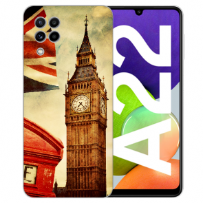 Samsung Galaxy A22 (4G)TPU Silikon Hülle mit Fotodruck Big Ben London 