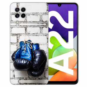 TPU Silikon Hülle mit Bilddruck Boxhandschuhe für Samsung Galaxy A22 (4G)