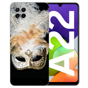 Samsung Galaxy A22 (4G) Silikon TPU Handy Hülle mit Fotodruck Venedig Maske