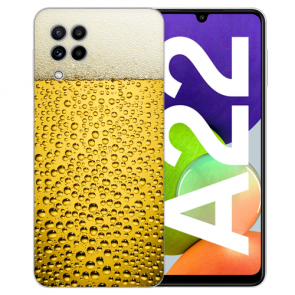 TPU Silikon Hülle mit Bilddruck Bier für Samsung Galaxy A22 (4G)