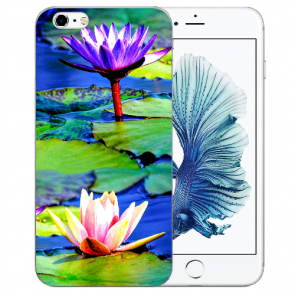 iPhone 7 + / iPhone 8 Plus Handy TPU Hülle mit Fotodruck Lotosblumen