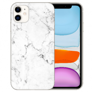 iPhone 11 Handy Hülle Silikon TPU mit Bilddruck Marmoroptik