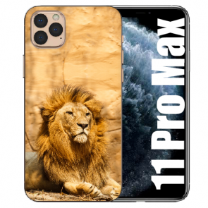iPhone 11 Pro Max Schutzhülle Handy Hülle Silikon TPU mit Bilddruck Löwe