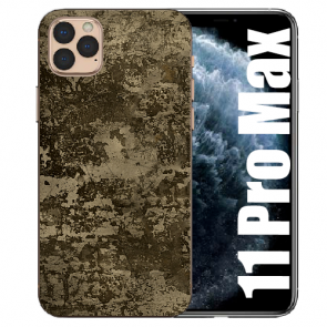 Handy Hülle TPU für iPhone 11 Pro Max mit Braune Muster Bilddruck 
