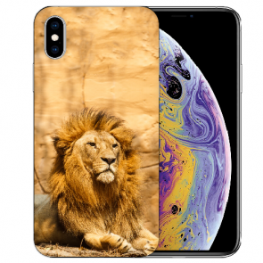 iPhone XS Max TPU Handy Hülle Tasche Hülle mit Fotodruck Löwe