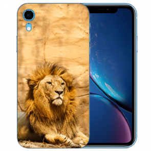 TPU Handy Hülle Silikon für iPhone XR Case mit Löwe Bilddruck 