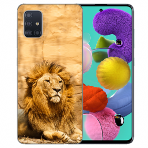 Schutzhülle Silikon TPU Handy Hülle für LG K42 Cover Case mit Bilddruck Löwe