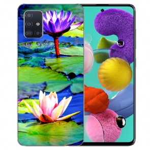 LG K42 Schutzhülle Silikon TPU Handy Hülle mit Lotosblumen Bilddruck 