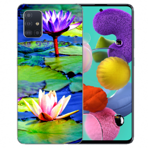 Handy Hülle Silikon TPU mit Fotodruck Lotosblumen für LG K52