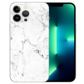 Silikon Schutzhülle für iPhone 14 Pro Max Cover Case Marmoroptik Fotodruck 