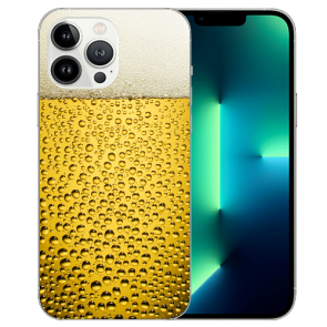  iPhone 13 Pro Handy Schutzhülle Silikon TPU mit Bier Fotodruck 