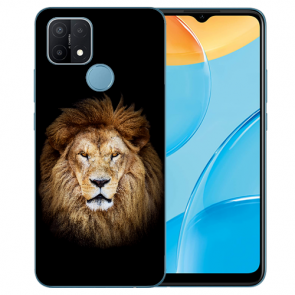 Oppo A15 TPU Individuelle Handy Tasche Hülle mit Fotodruck Löwenkopf