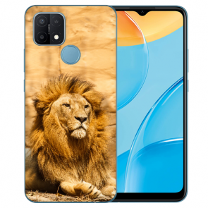 Oppo A15 TPU Individuelle Handy Tasche Hülle mit Löwe Fotodruck 