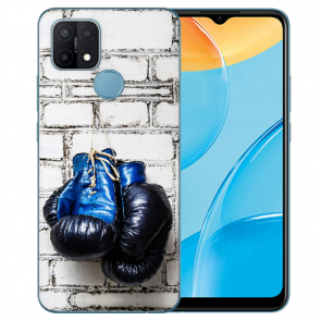 Oppo A15 TPU Individuelle Handy Tasche Hülle mit Boxhandschuhe Fotodruck 